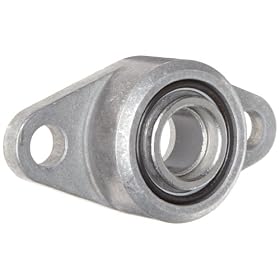 Spyraflo HF3-750-HT Self-Aligning, High Performance Teflon-Bronze Bearing With Aluminum 2-Bolt Hole, 3/4" Inner-Diameter Housing-Flange