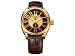 Timberland Gents 44mm blrown and gold dial, gold pvd case,on a brown mo
