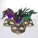 Mardi Gras Sequin Feather Mask