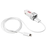 EZOPower 2-Port USB Mini Car Charger and Lightning USB Sync & Charge Cable (3 Feet) for Apple iPhone 5, iPod Touch 5, iPod Nano 7, iPad Mini, iPad 4 - White