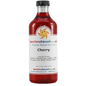 Hawaiian Shaved Ice - Cherry - Snow Cone & Shaved Ice Syrup - 16 Ounces