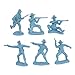 TSSD Civil War Dismounted Cavalry Plastic Army Men: 12 Light Blue 54mm Figures - 1:32 Scale
