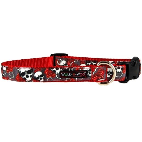 Skulls 'n Roses Dog Collar