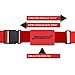 Luggage Straps, Adjustable Non-Slip Baggage Belts - Suitcase Bands for Your Travel Bag (1 Strap, Red 1pk)