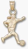 Female Soccer Player Pendant - 14KT Gold Jewelry