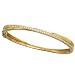 14K Yellow Gold Diamond X Crossover Bangle Bracelet