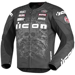 Icon Overlord Prime Hero Men's Leather Street Motorcycle Jacket - Black