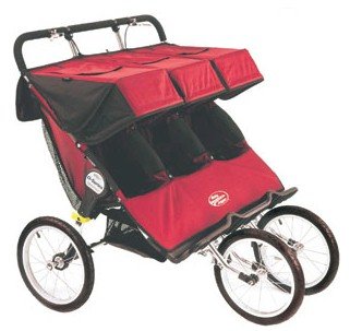 Q-Series Triple Jogging Stroller-Red