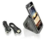 Docking Station per Samsung Galaxy Note N7000 i9220 con vano-ricarica per una seconda batteria. Con Dock Settings e Audio Output.di Leicke