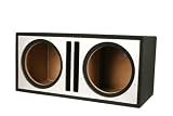 Absolute PDEB12S (SILVER) Dual 12 Twin Port Enclosure 3/4 MDF Board