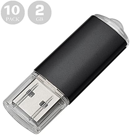 Bulk (10pcs Black 2GB) USB 2.0 Flash Drives Memory Stick Thumb Drive Storage Pen Disk-Ship from USA