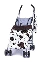 Stay-put buggy blanket - Reversible brown cow faux fur / brown