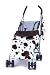 Stay-put buggy blanket - Reversible brown cow faux fur / brown