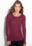 Bella Ladies 4 oz. Sheer Rib Long-Sleeve Crew - WHITE - 2XL