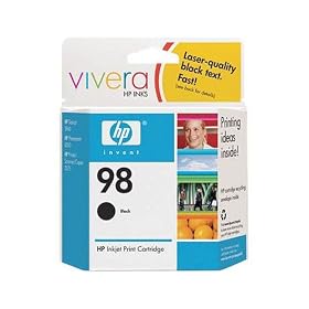 HP 98 Black Inkjet Print Cartridge, 11 ml (C9364WN#140)