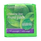 Seventh Generation Chlorine Free Maxi Pads - Overnight - 14 ea.