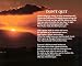 Don't Quit Subject Art Poster Print, 10x8