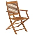 Strathwood Folding Hardwood Armchair, Set of 2