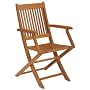 Strathwood Folding Hardwood Armchair, Set of 2