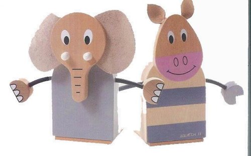 Childrens Toyshop  Toys : Zebra and elephant animal bookends