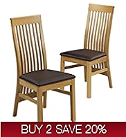 2 Lichfield Slat Back Leather Chairs
