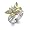 Peridot & Pink Butterfly Ring Size 5 (Sizes 5 6 7 8 9 10 Available)