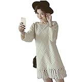 (リアンジュ・アイ)Liange・ai レディース マタニティ 妊婦服 通勤服 あったか 保温 おしゃれ 秋 冬 4サイズ ホワイト M オリジナルミニポーチ付き (M)