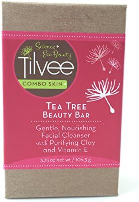 Tea Tree Facial Cleansing Bar 85% Organic (Plant Based Organic Ingredients) - 4 oz