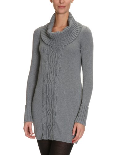 edc by ESPRIT Damen Kleid (knielang) 091CC1I009, Gr. 38 (M), Grau (dark granit 012) Preisvergleich