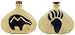 28 Oz. MARA Stoneware COLLECTIBLE Liquor Flask DECANTER Bear PAW Design