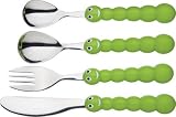Kitchen Craft 4 Piece Caterpillar cutlery set