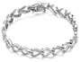 14k White Gold Diamond Heart Bracelet (1 cttw, I-J Color, I2-I3 Clarity)