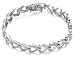14k White Gold Diamond Heart Bracelet (1 cttw, I-J Color, I2-I3 Clarity)
