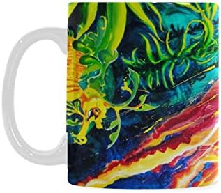 11oz Cool Watercolor Jellyfish Best Choice White Ceramic Coffee Mugs Cup, Funny Xmas Christams Gift Mug