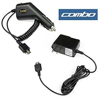 2 Pieces Value Combo Of LG Chocolate VX-8500 Vehicle Power Charger with IC Chip + Home Travel Wall Plug In Ac Charger
