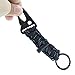 Sportsun Paracord Survival Keychain, 550lbs Strength Test Ultralight for Backpacking & Camping, Color Black