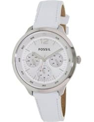 Fossil The Editor GMT White Dial Stainless Steel Ladies Watch ES3249
