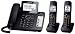 Panasonic KX-TG6672B DECT 6.0 Corded/Cordless Phone with Digital Answering System, Black, 2 Handsets