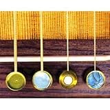 41P3PEB2lmL. SL160  Dandrea Brass Tone Pins with Mother Of Pearl Dot Inlays (Set of 6)