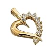 14K Yellow Gold Journey Heart Diamond Pendant
