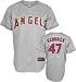 Howie Kendrick Jersey: Adult 2010 Majestic Road Grey Replica #47 Los Angeles Angels of Anaheim Jersey - Small
