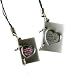 Engraved Book-Shaped Couple Cell Phone Charms - 2 Separate Charms With Heart-Shaped Cutout Revealing Romantic Engraved Messages