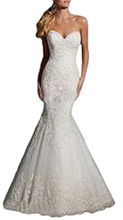 Organza/Satin Backless Applique Lace 2015 Mermaid Evening Dress/Prom Dress/Party Dress/Wedding Dress 