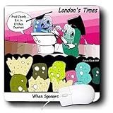 Londons Times Fish Fishing Deep Beneath Cartoons - Sponge Graduation - Mouse Pads
