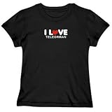 T-Shirt Woman Black  I Love Teleorman  Romania City