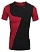 Coofandy Men's Casual Short Sleeve Patchwork T-shirt