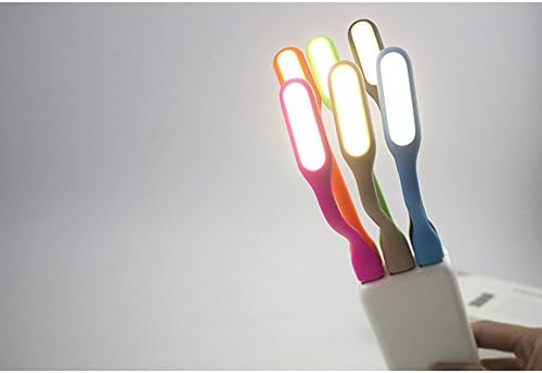 Superproducts Portable 1.2W Flexible Mini USB Lamp Light for Laptops&Notebooks Work with Powerbank for Camping& Reading (Red)