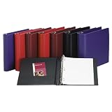 Samsill 17482 Heavy-Duty Locking Round Ring Binder For 11 X 8-1/2 Sheets, 3 Cap., Dark Blue