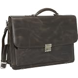 Damiro Grande Executive Leather Briefcase - Coffee