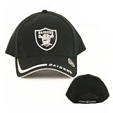 Oakland Raiders "Line 2 Name" Adjustable Baseball Hat - Black